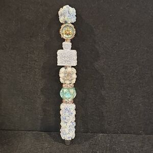 Elegant Green Floral Stylus And Pen